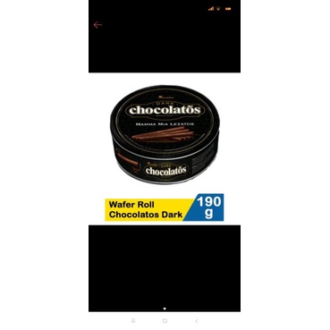 Wafer Roll Gery Chocolatos Dark 190gram. kue kaleng gery chocolatos coklat 190 gram