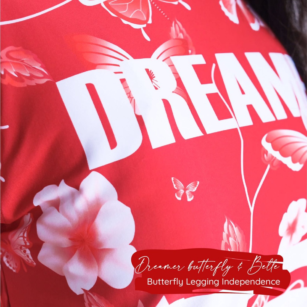 ATASAN CROP DREAMER BUTTERFLY BAJU ZUMBA DANCE YOGA AEROBIC CARDIO CYCLING SEPEDA