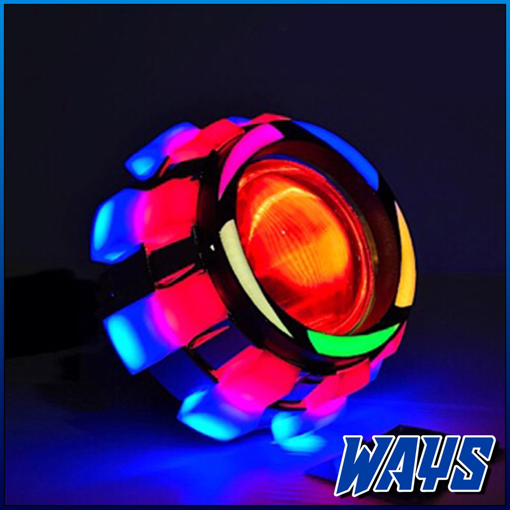 [L220] Lampu Depan Projie Proji LED Ubur Rainbow Variasi Motor Scoopy Vario Vixion Ninja CBR R15