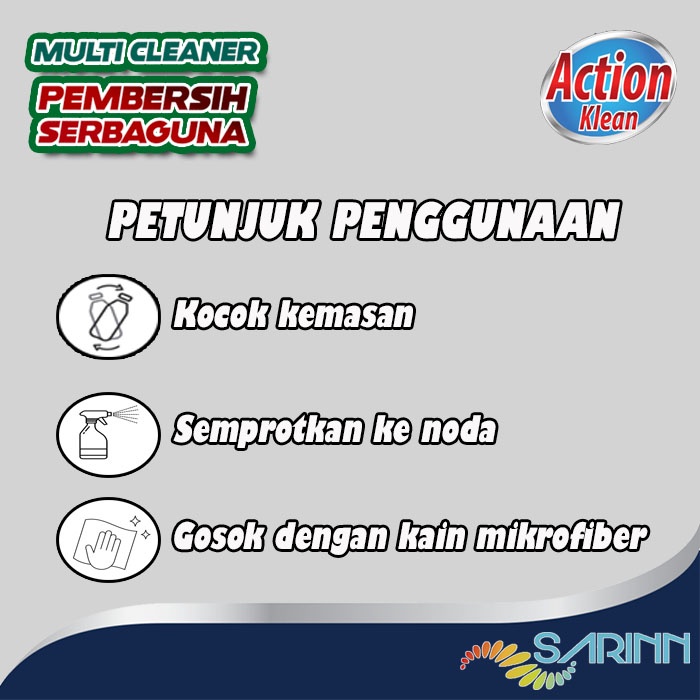 Pembersih bekas lem Penghilang bekas Lakban Action Klean Multi Cleaner Serbaguna