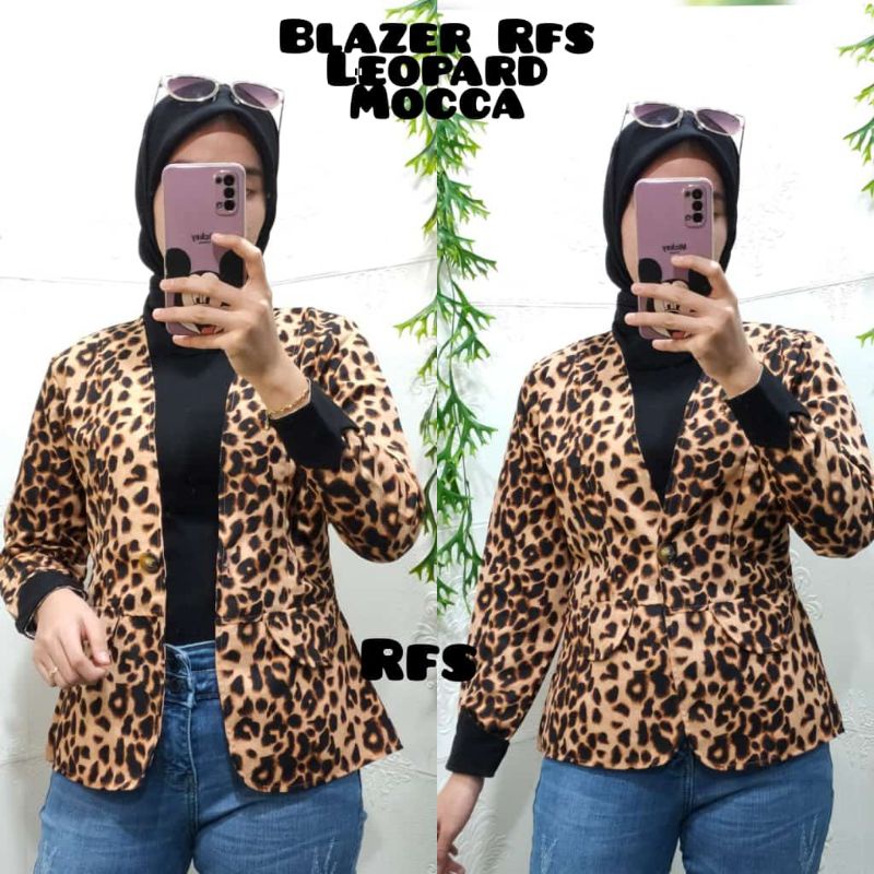 Blazer leopard korea//blezer import premium//blazer wanita bangkok//blazer rompi premium import