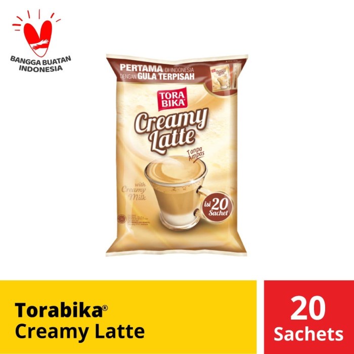 

gt201jyj Torabika Creamy Latte Bag 20 Sachet @ 25 Gr Ds20X11