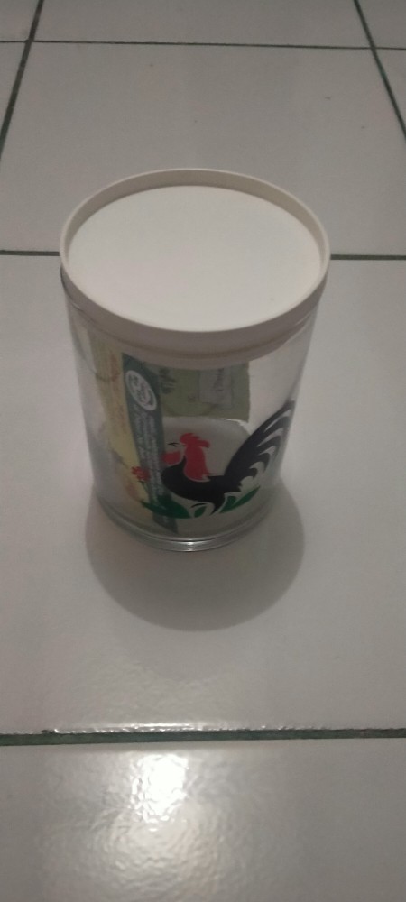 Toples Kaca Tinggi Ayam Jago / Ukuran 650ml / Jar Kaca