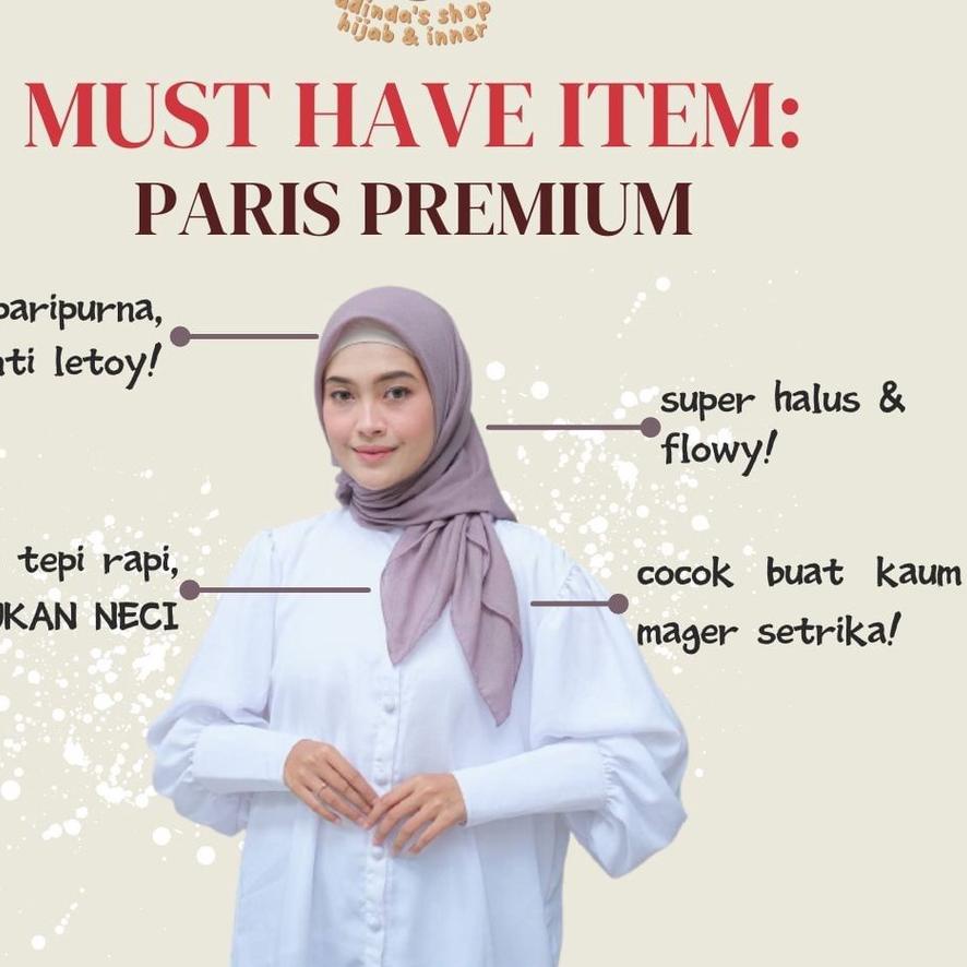 ❉ kerudung jilbab segi empat bahan PARIS VOAL PREMIUM anti letoy bisa untuk sekolah warna taro / lav