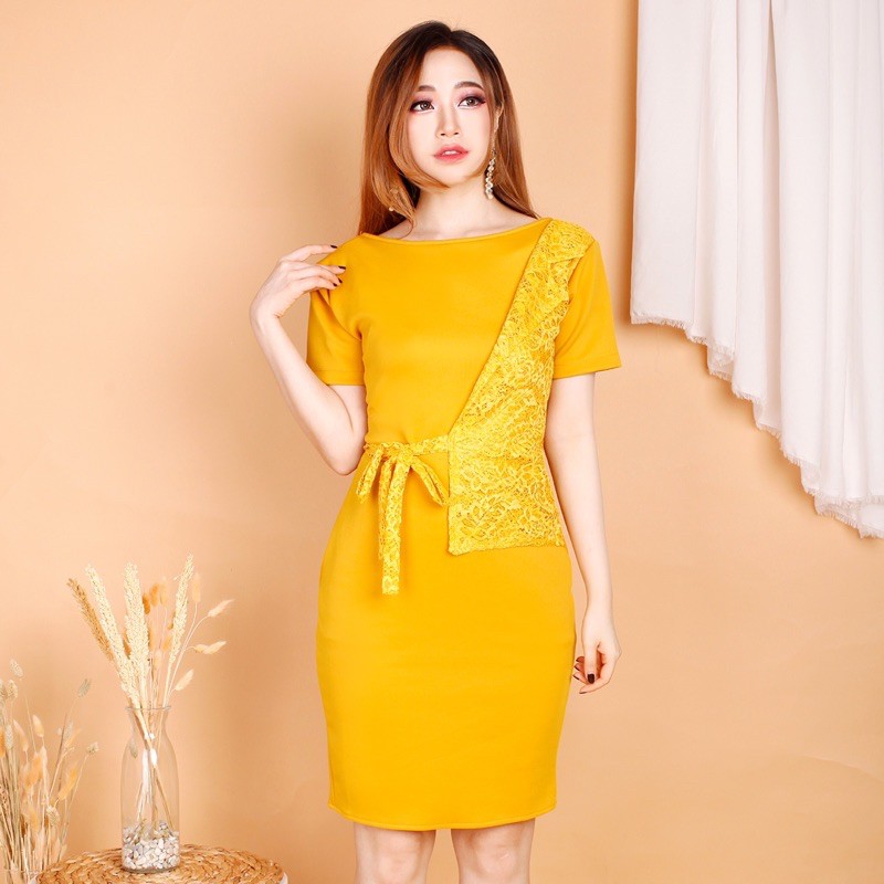 Kathryn collection # 103,  Dres rok span scuba Import premium kombinasi brukat gliter