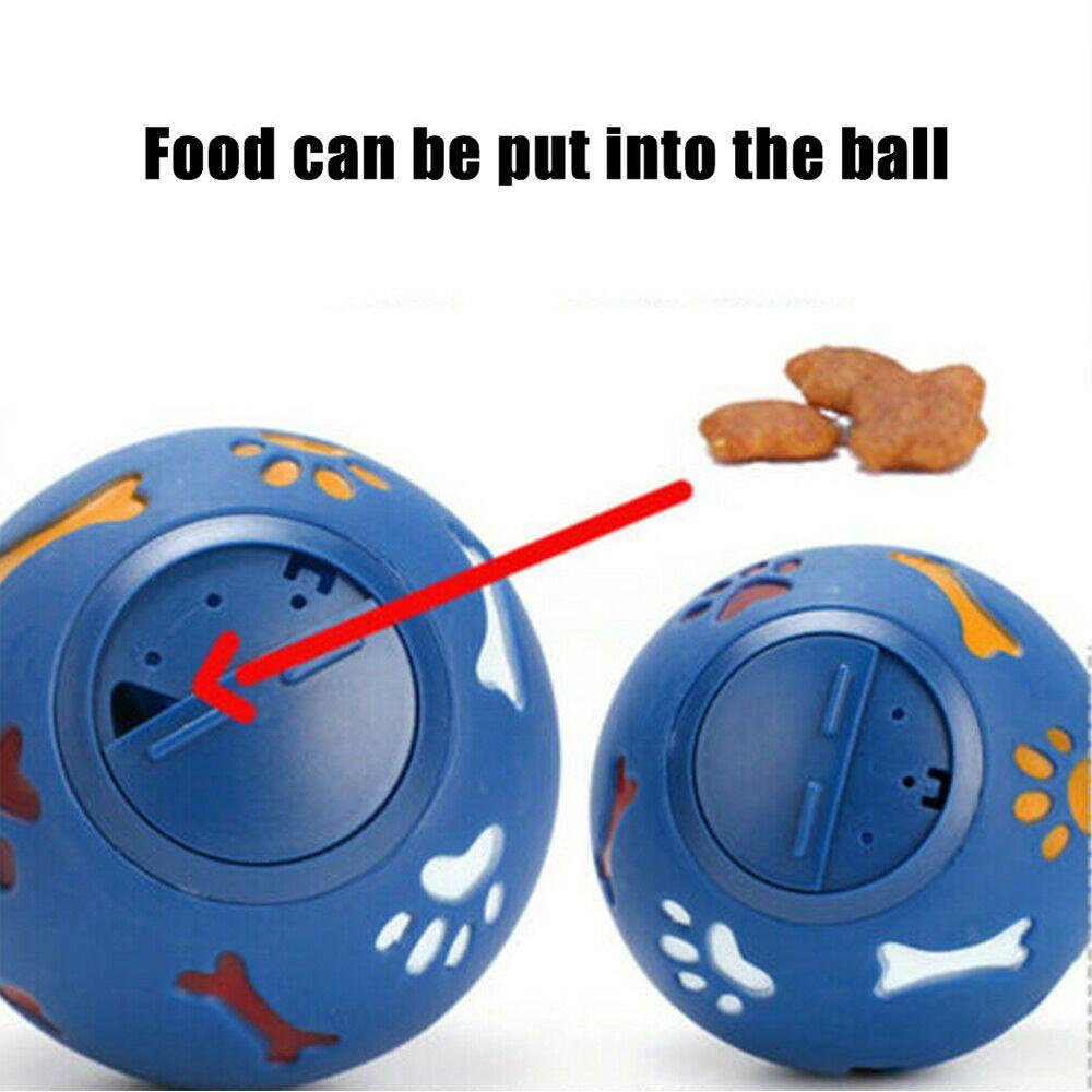 Solighter Leak Food Ball Pet Training Funly Interaktif Mainan Hewan Peliharaan Bola Tapak Anjing Otomatis