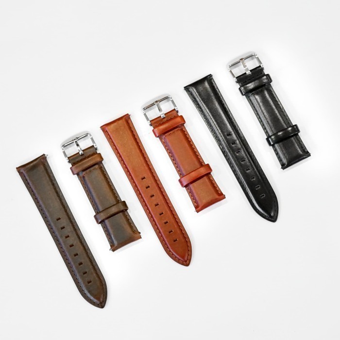 Leather Strap / Tali Kulit Jam Tangan Pengganti Universal 14mm 16mm 18mm 20mm 22mm