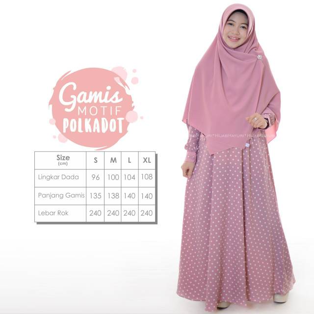 Hayuri Gamis Polkadot Shopee Indonesia