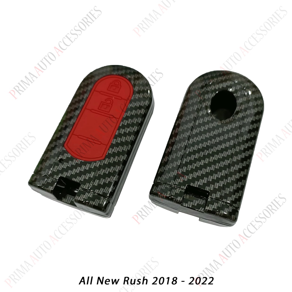 Casing Kunci Remote Mobil Carbon Fiber - All New Rush 2018-2022