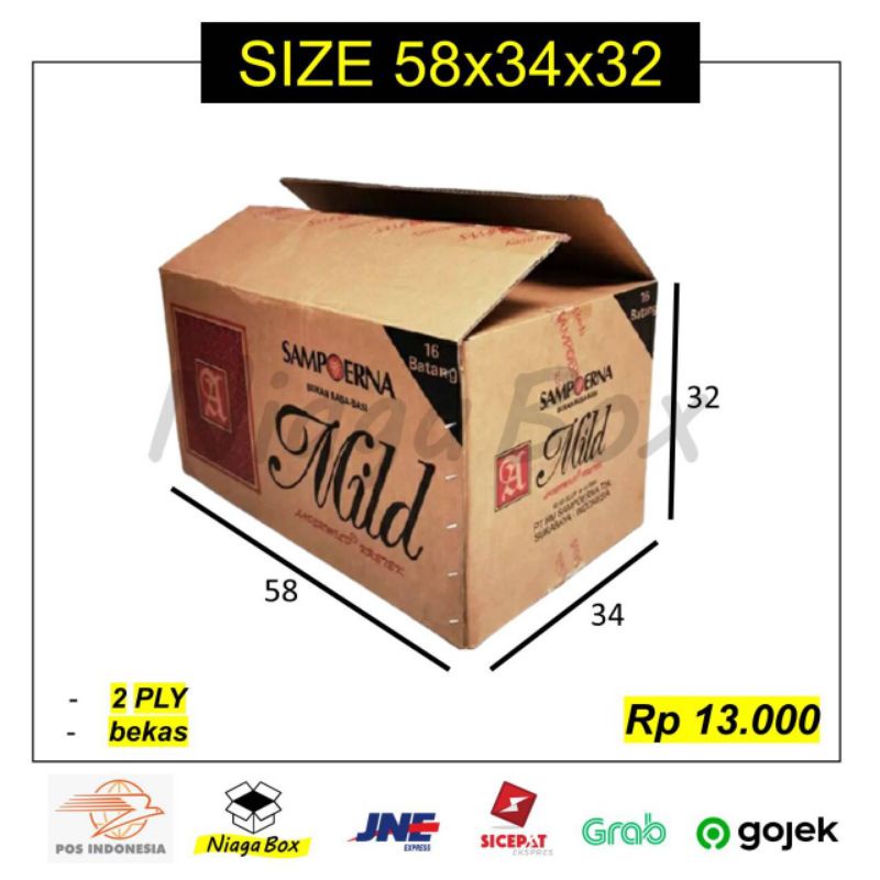 

Kardus/Box DUS PAKET 58X34X32 Pembelian Eceran