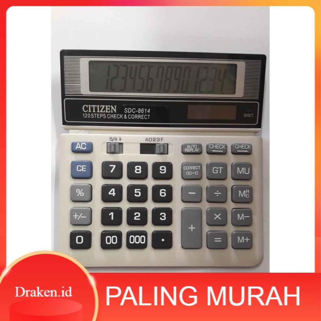 

[COD} Kalkulator Citizen CT 8614 14 Digit Besar . Kalkulator 14 Digit