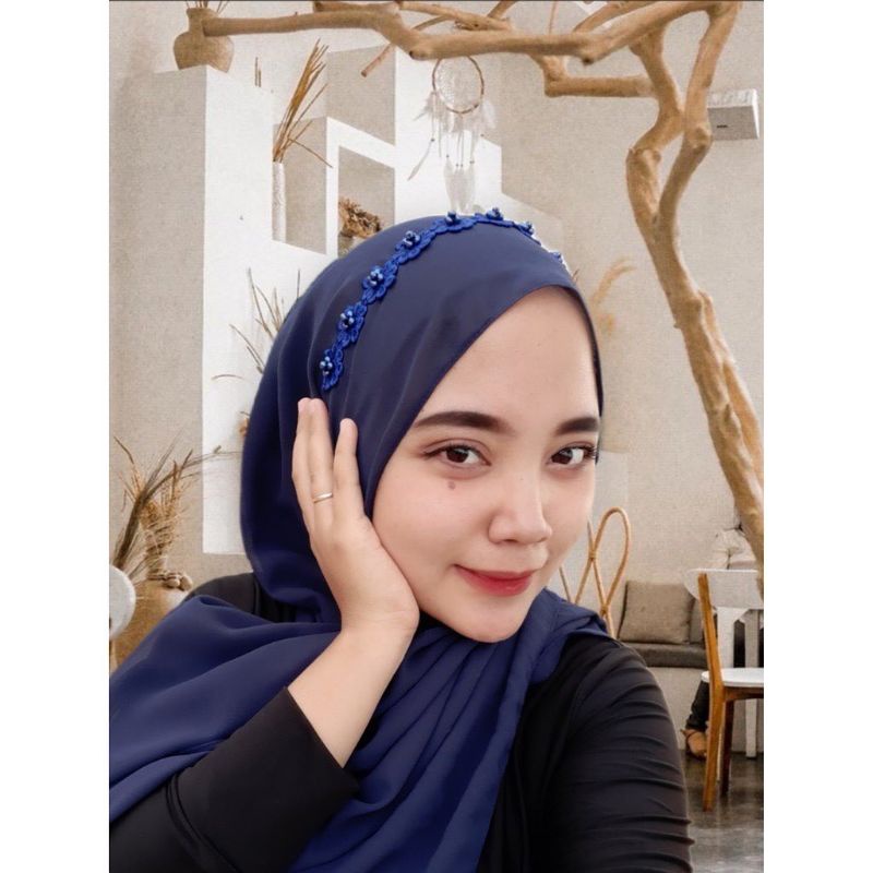 BIG SALLE Jilbab Pashmina Payet Bunga Mutiara Diamond Premium Ori Arumi