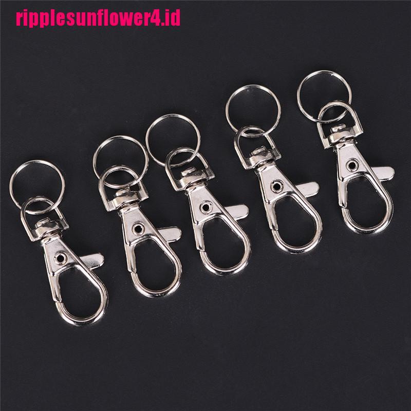 10pcs Kait Lobster Warna Silver Untuk Gantungan Kunci