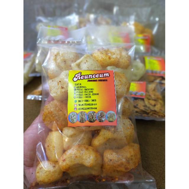 

Dorokdok / kerupuk kulit sapi asli / cemilan kekinian pedas bawang 35gr
