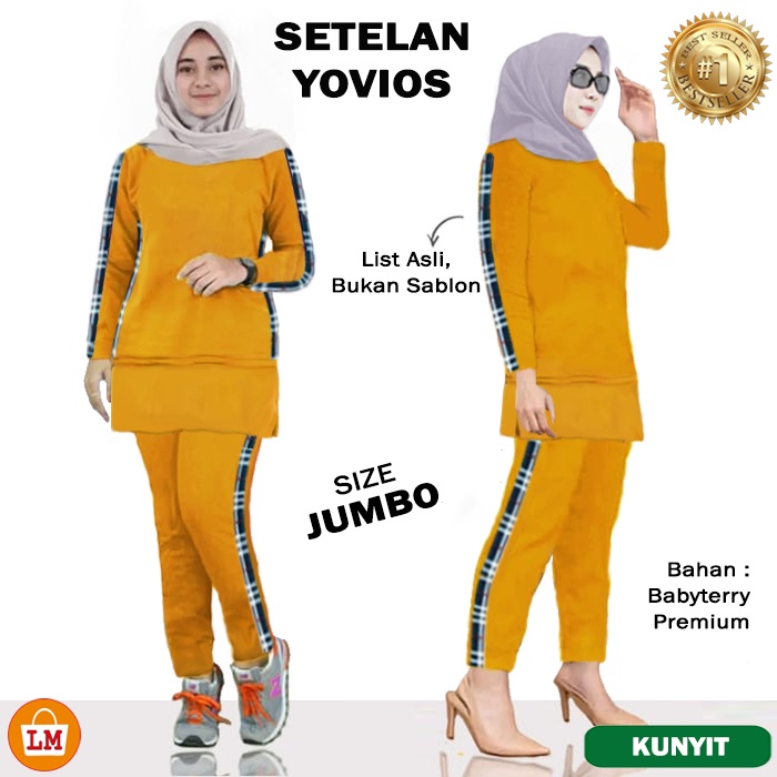 TERMURAH TERLARIS Setelan Pakaian Olahraga Senam Training Wanita SET LMS 16855 16859 16863 YOVIOS