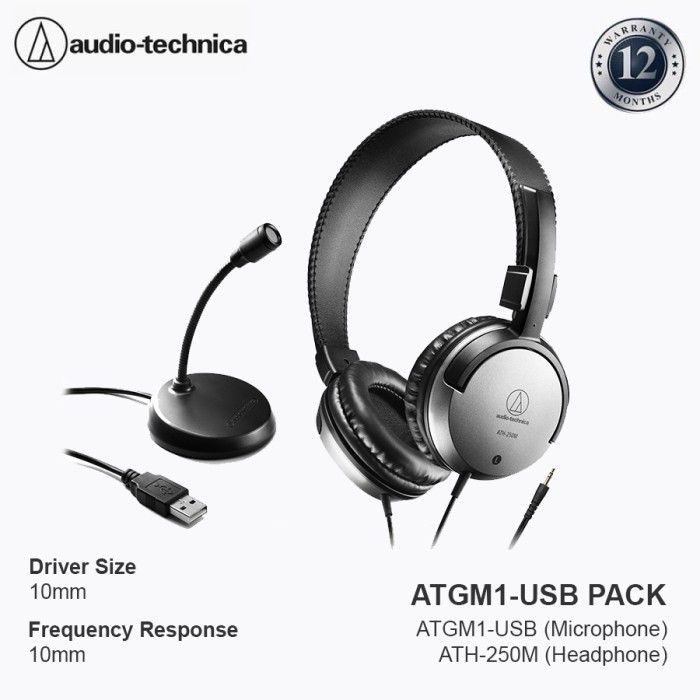 Audio Technica ATGM1 - USB Pack Headphone &amp; Microphone - Garansi Resmi Axindo 1 Tahun