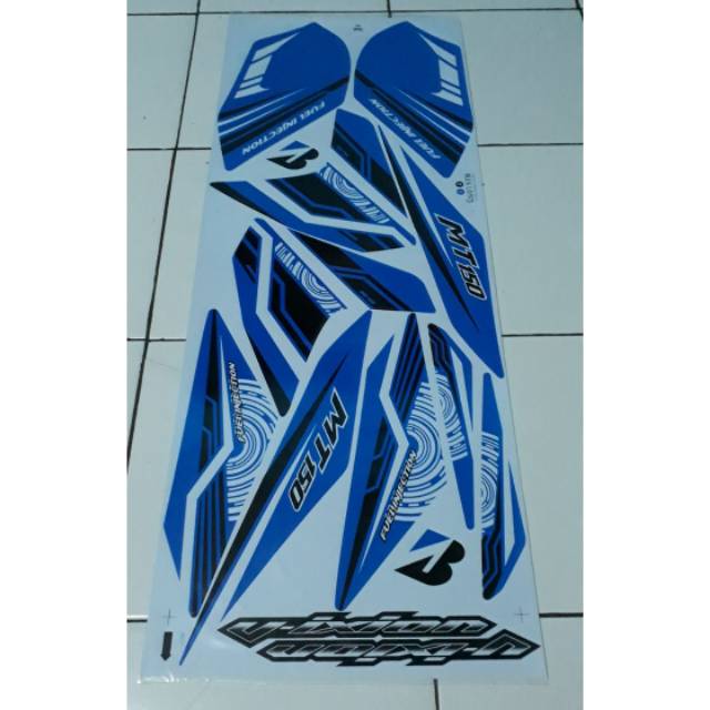 Sticker variasi vixion nvl mt150 biru
