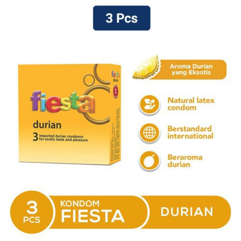 Kondom Fiesta Durian 3 pcs