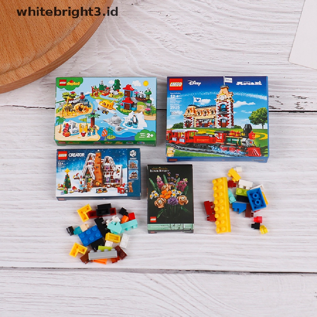 {whitebright3.id} Dollhouse Miniature Building Blocks and Box Simulation Model Toy ,