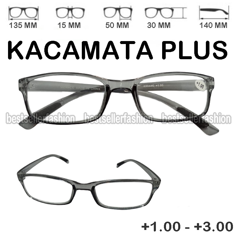 NEW TERMURAH Kacamata Plus (+) +1.00 s/d +3.00 Kacamata Baca Lensa PLus Pria Wanita Frame Kotak Persegi LENSA KACA Gagang Lentur Reading Glasses Unisex Kaca mata Baca PLus Kacamata Rabun Dekat Kaca mata Komputer