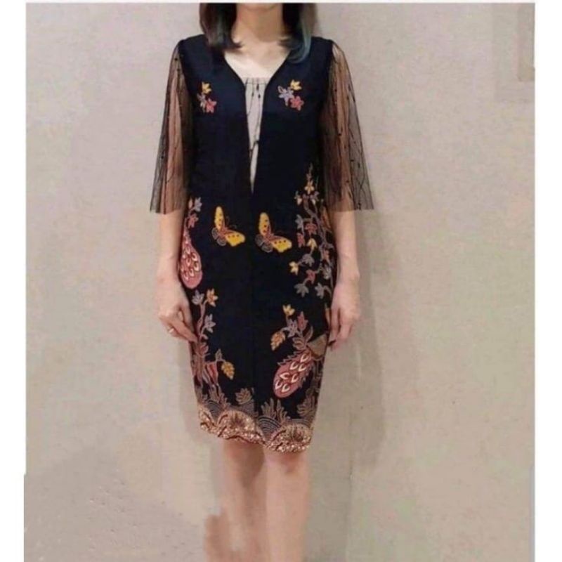 dress pesta mewah - dres batik murah - dress premium - dres jumbo - dress terbaru - dress kekinian a