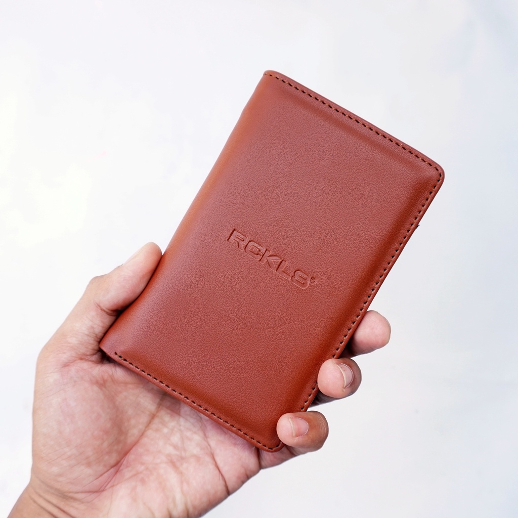 RCKLS. Dompet Pria Wanita 3/4 Pu Sintetis-Hitam|Tan|Brown-5