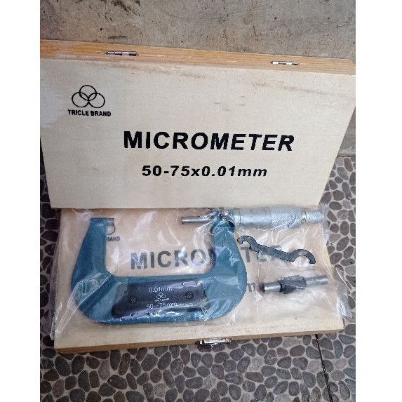 

Mikrometer Luar Jarak 50-75 mm Resolusi 0.01 mm