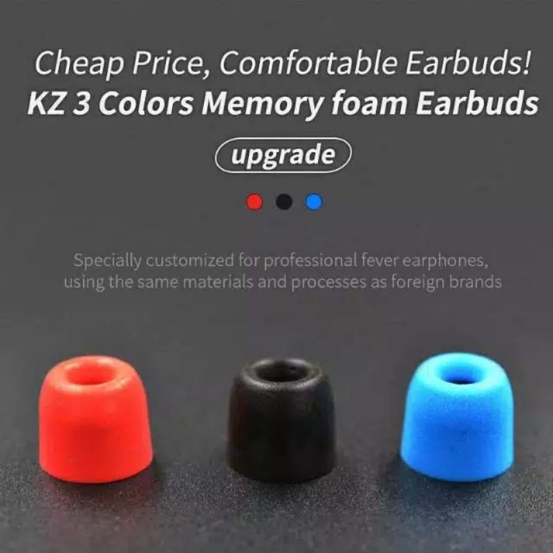 KZ Premium Eartips Memory Foam 3 Pairs (3 Pasang) Noise Isolating for KZ ZSN Pro X EDX ZST X-2