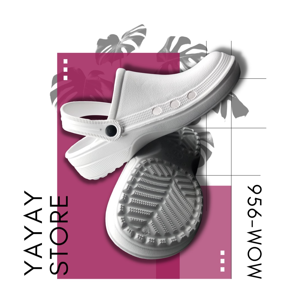 Sandal Sepatu Kodok Putih SANDAL MEDIS/DOKTER Sandal KODOK Putih Sendal PERAWAT Putih size 36 s/d 44
