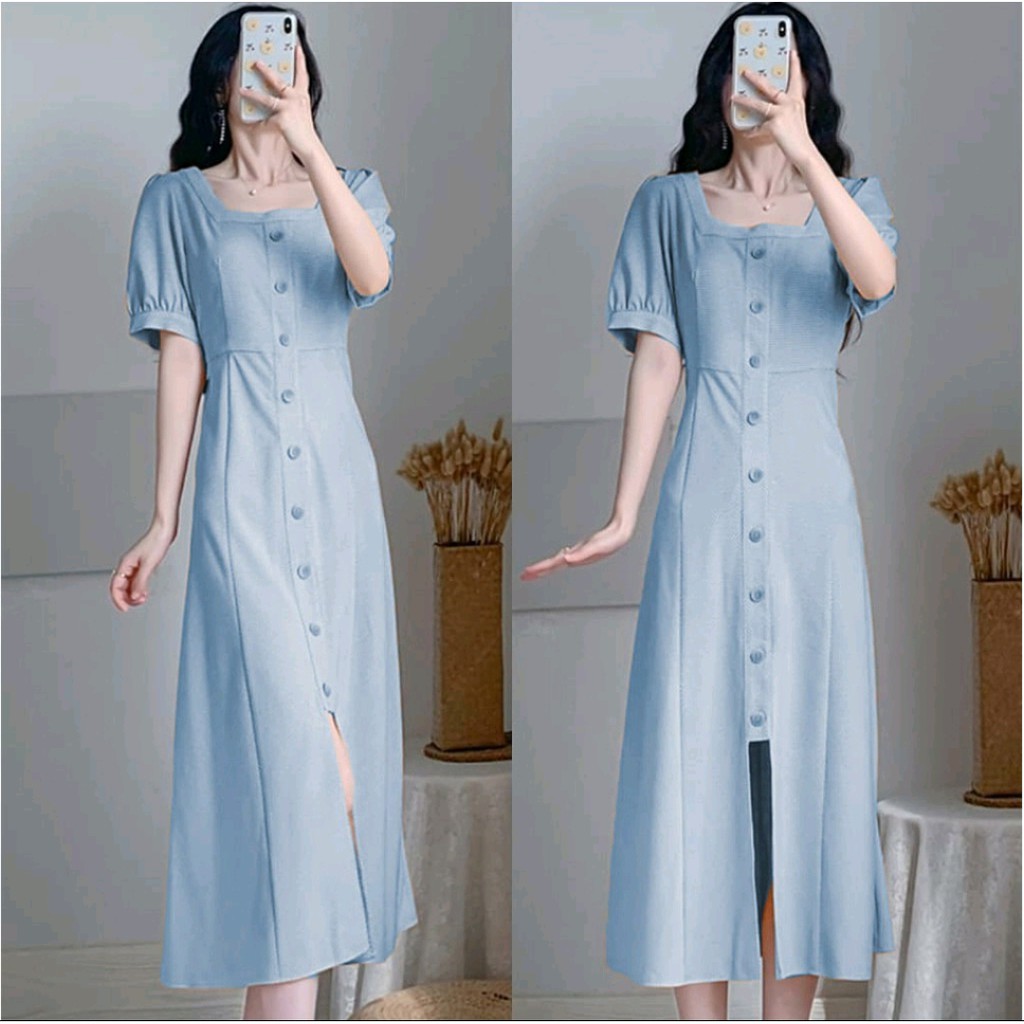 FWG - DRESS KEIZA / GAUN WANITA PANJANG / LONGDRESS WANITA / DRESS WANITA KOREA