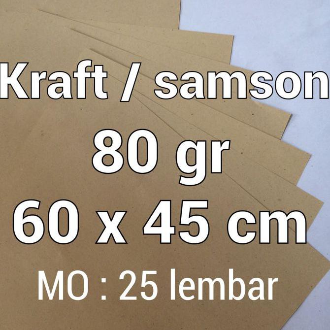 

kertas samson | 80 gr | 60 x 45 cm| kraft | brown | paper