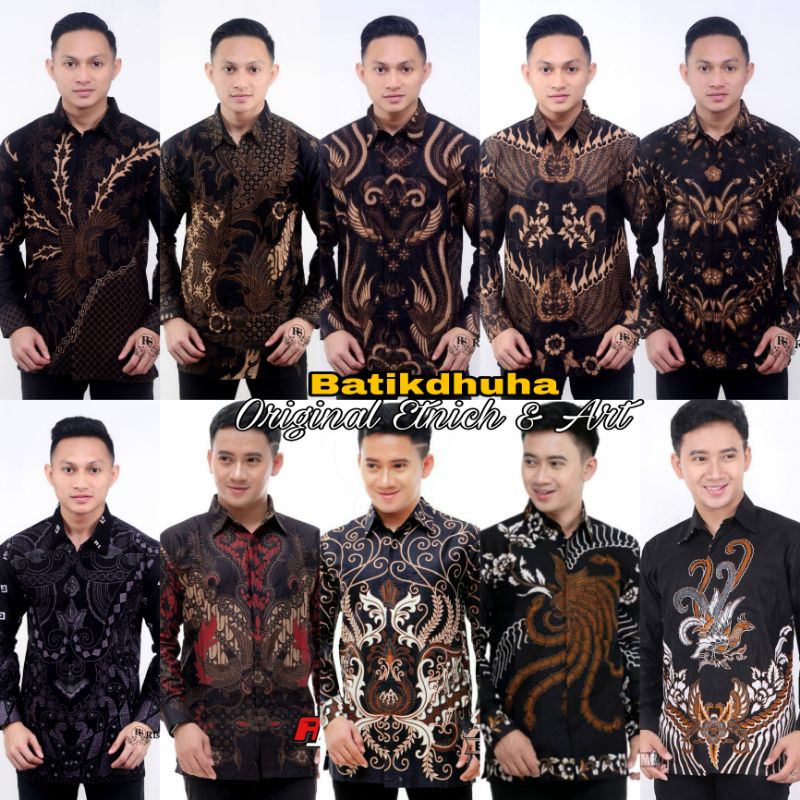 ATASAN BATIK PRIA WARNA HITAM / BATIK FASHION WARNA HITAM BLACK