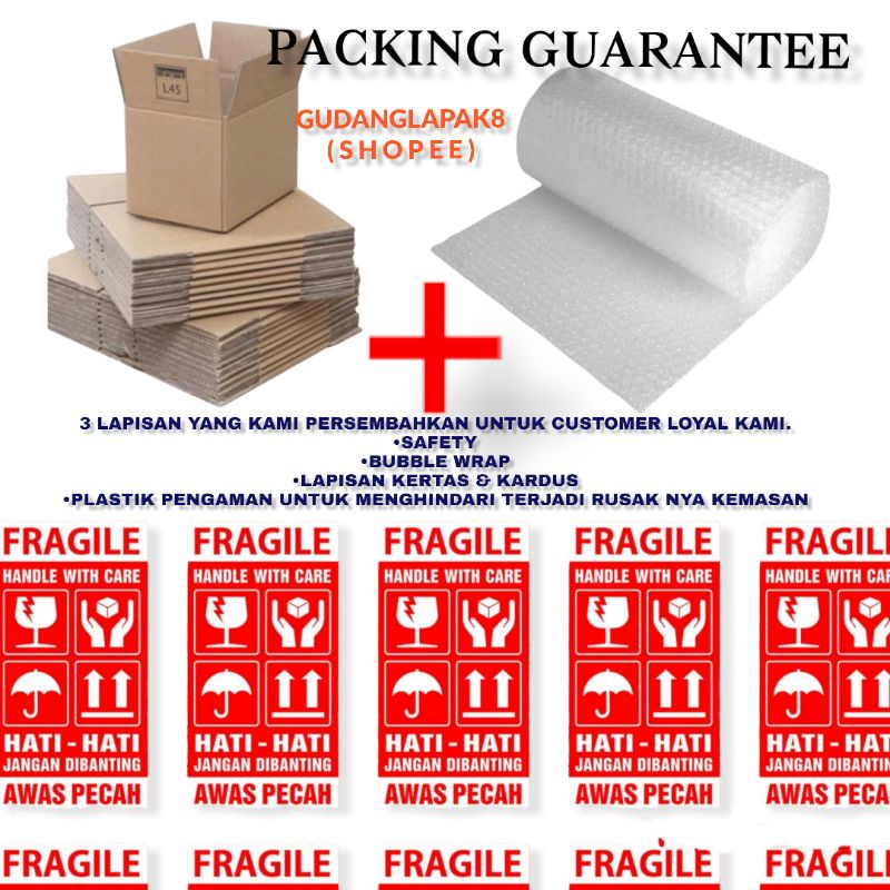 

BUBBLE WRAP FOR SAFETY PACKAGING//BUBBLEWRAP//TAMBAHAN PACKING// CUKUP CHECKOUT 1 SUDAH MEWAKILI SEMUA ITEM//