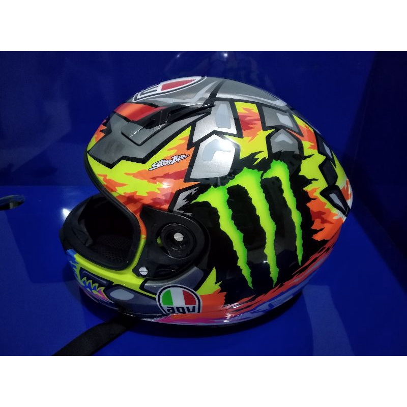 helm repaint motif pembalap motogp marco bezzecchi vr 46 basic kbc