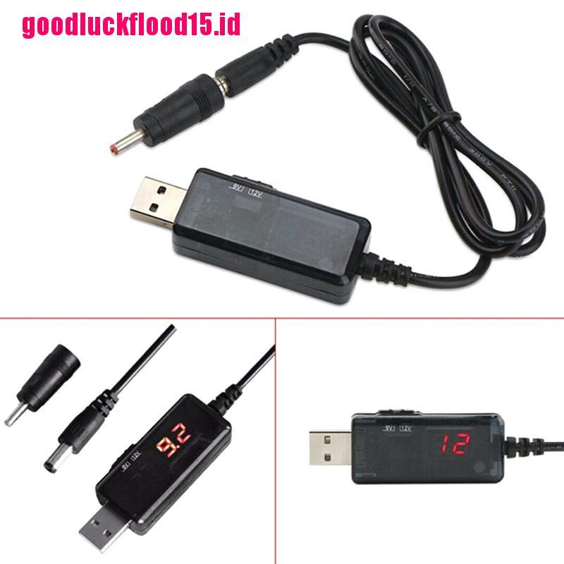 {LUCKID}Usb booster cable 5V step up to 9V 12V voltage converter 1A step-up display