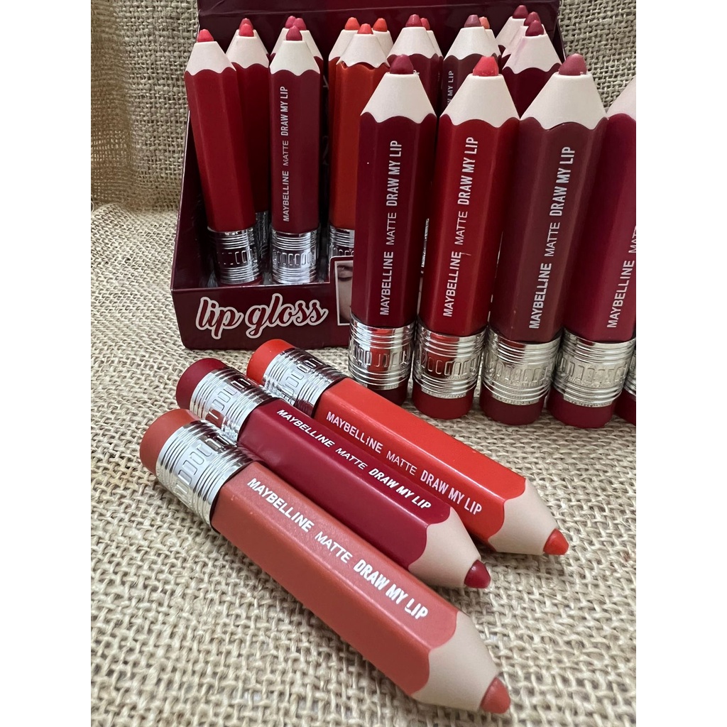 [12pcs] LIPCREAM MAYBELLINE MATTE DRAW MY LIP 1133