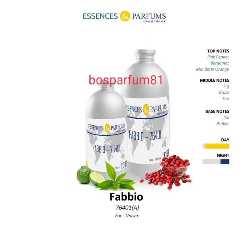 bibit parfum original essences Fabbio 76401 segel 500mg