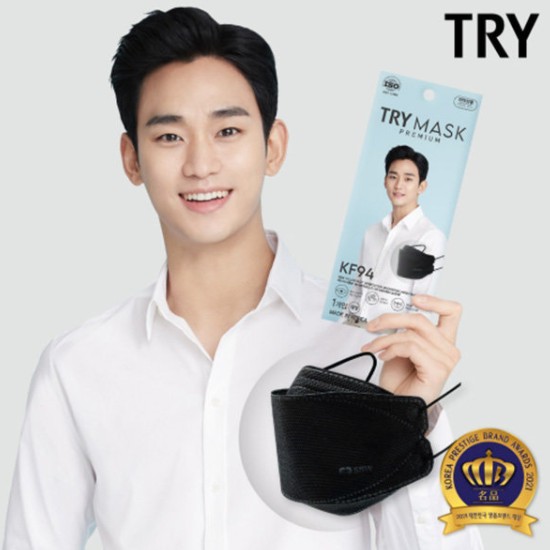 MASKER KF94 KOREA  WHITE // BLACK 1 PCS // MADE IN KOREA // BEST PRODUCTS // STRAP MASKER KOREA