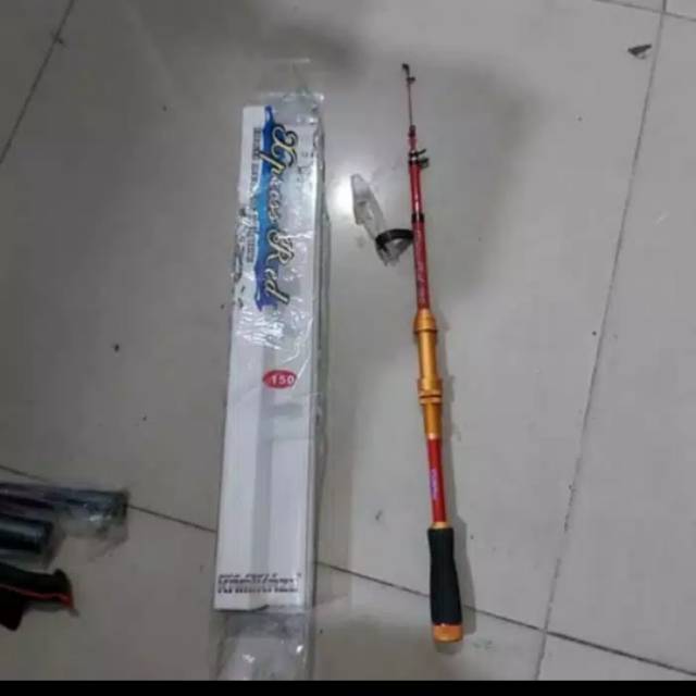 Joran udang kamikaze express red antena 150