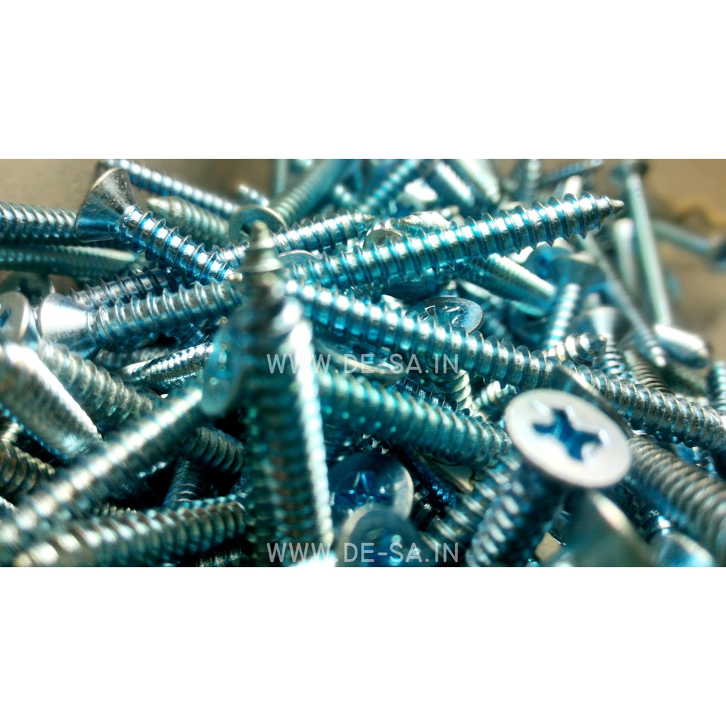 100 x Moon Lion Skrup #8 x 50MM - Self Tapping Flat Head Screw (Skrup Lion #8 X 2&quot;)