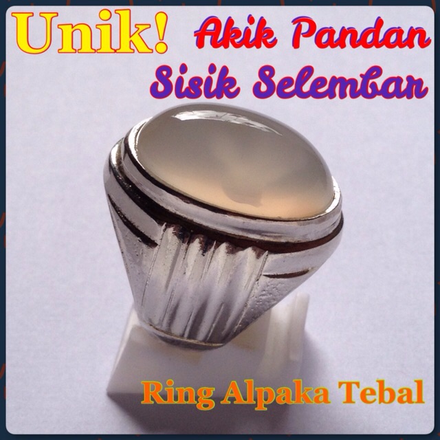 Pandan Unik Cincin Batu Akik Pandan Motif Sisik Selembar