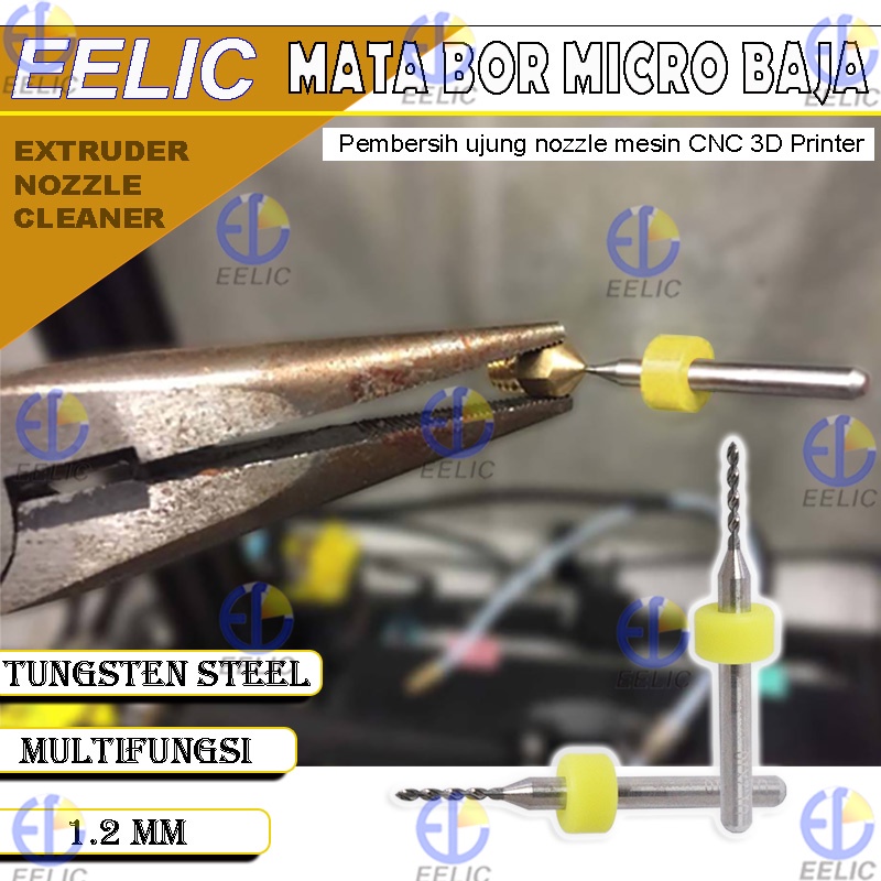 EELIC MBM-1.2MM Mata bor micro 1.2 mm baja tungsten circuit pcb cleaning kit mesin cnc 3d printer