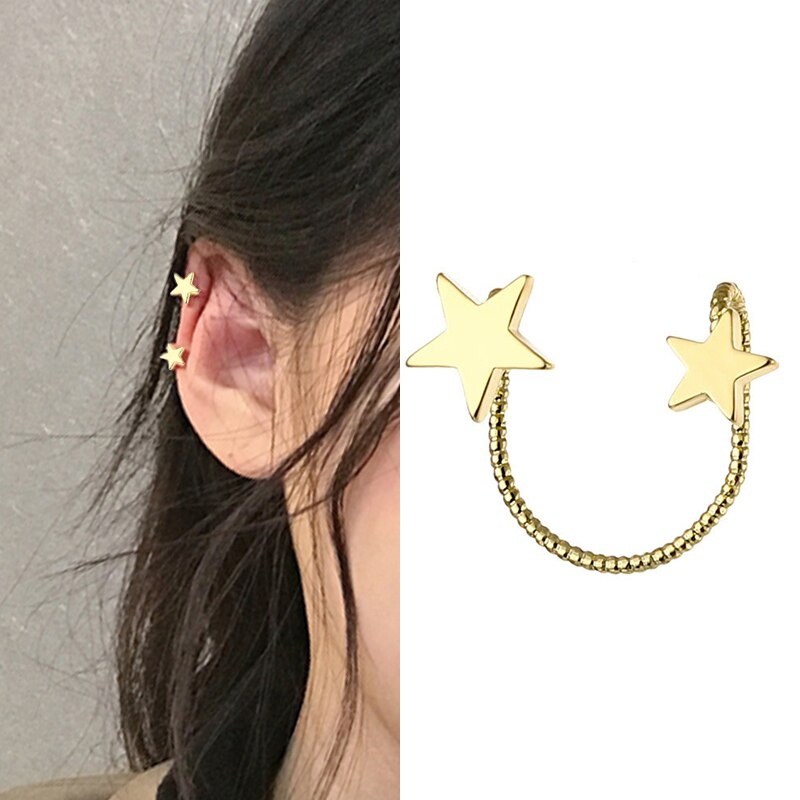 EE0578 - Satu Anting Jepit Wanita Kpop Korea Twice Blackpink Itzy SNSD