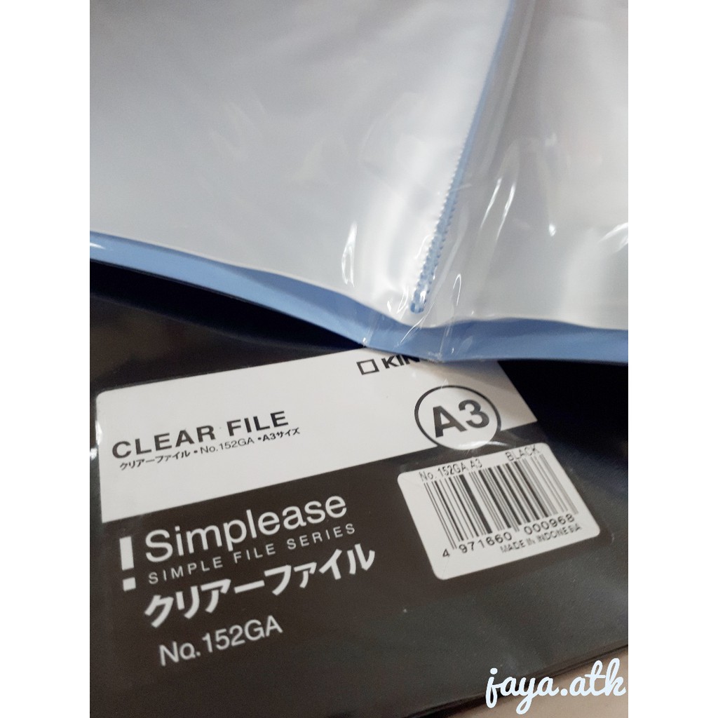 Clear Holder/Display Book A3 King Jim Biru/Hitam/Clear