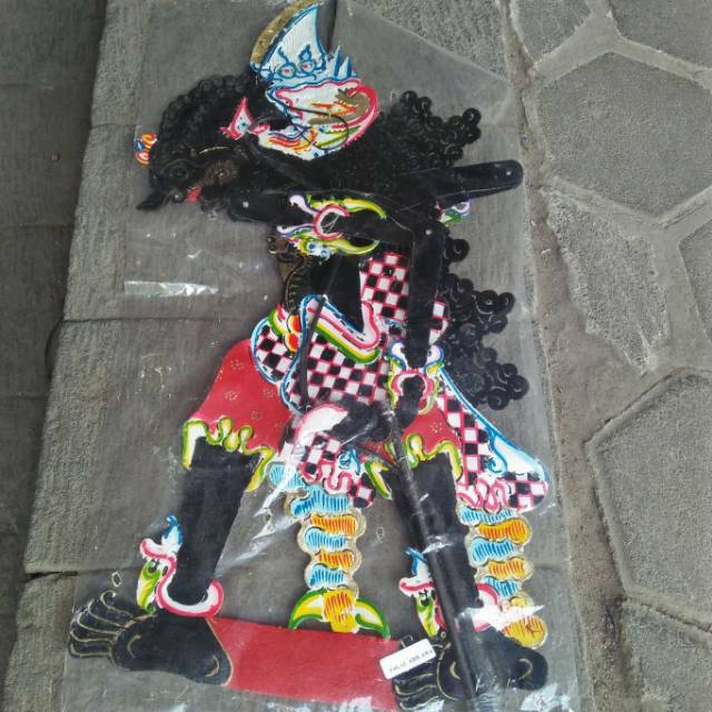 (BISA COD) KERAJINAN WAYANG KULIT BUTO BIMO ALIAS JAGAL ABILAWA UKURAN BESAR 40x20 cm  PEDALANGAN