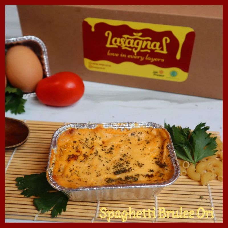 

LasagnaL SPAGHETTI BRULEE ukuran Personal. Supplier UMKM, Cafe.