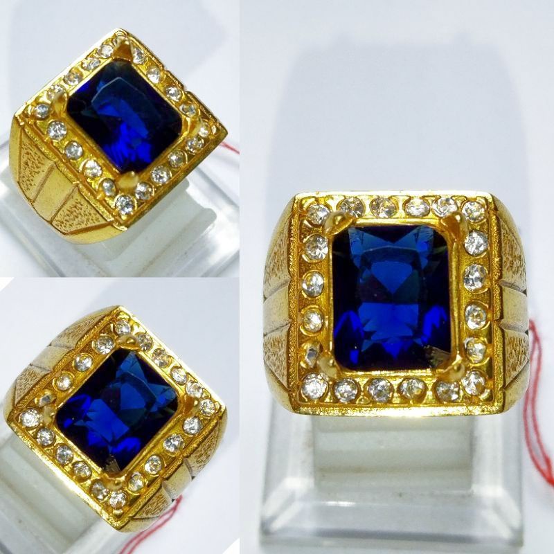 Cincin Batu King Safir Natural Asli 100% Original Kualitas Super Istimewa