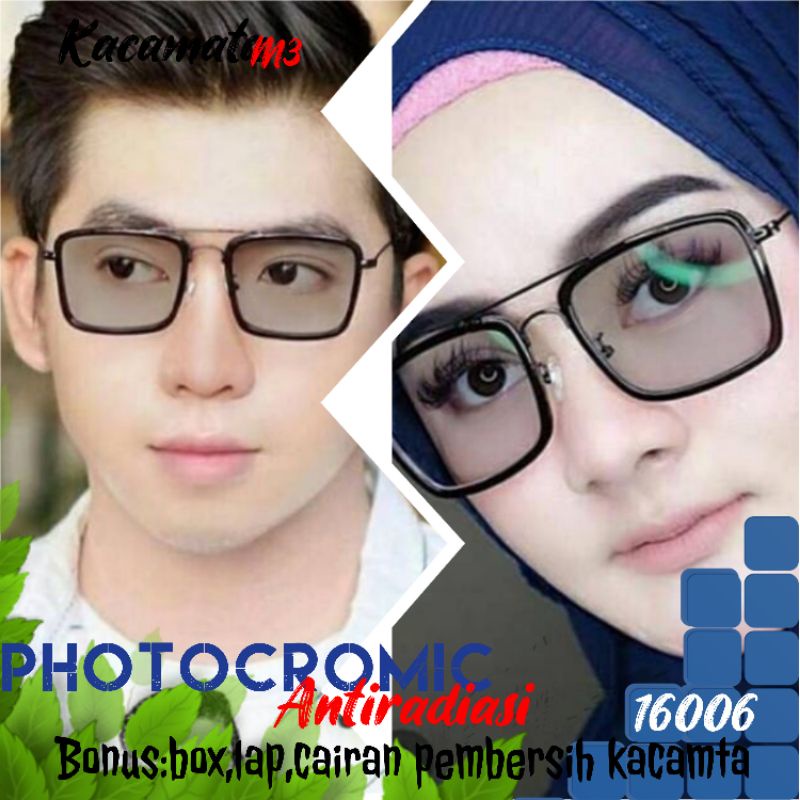 kacamata lensa photocromic antiradiasi boleh pilih yang blueray bisa normal minus plus cilinder tergantung permintaan sampai minus 5 cyl 2 harga masih sama tulis saja pesanan kaka di catatan saat order free box lap cairan pembersih 16006 size 51-18-140