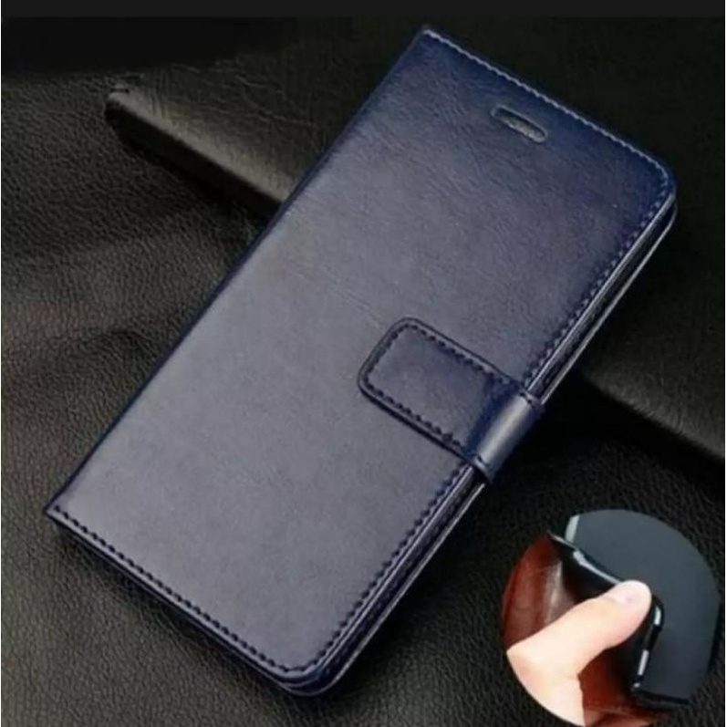 Oppo A54 Flip Walet Case Leater Silicon Hp Berbentuk Dompet Bisa simpan Kartu Bahan Halus enak di ge