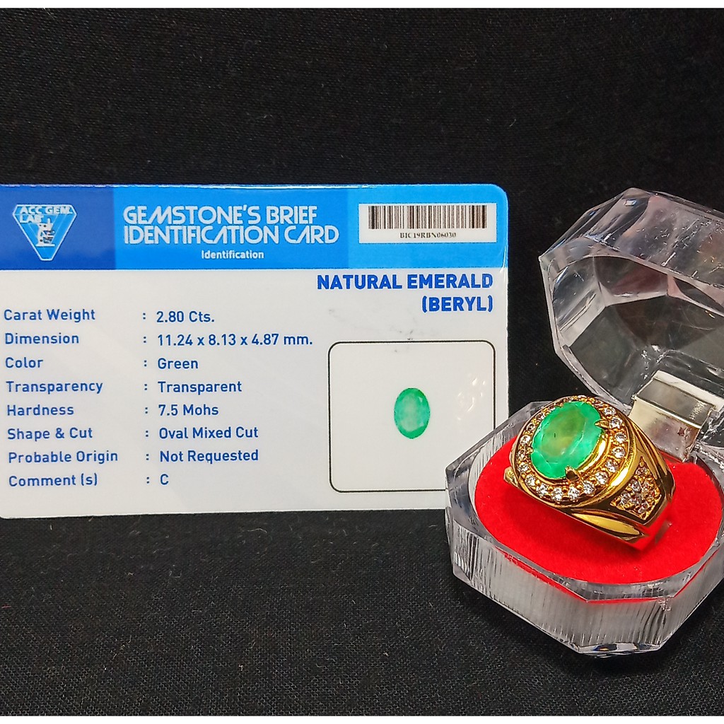 ZAMRUD COLOMBIA (EMERALD BERYL) ORIGINAL SIAP PAKAI